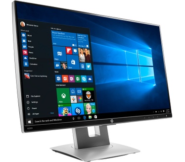 HP EliteDisplay E230t Zilver, Zwart