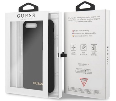 Guess Silicone HardCase voor Apple iPhone 7/8 Plus (5.5") - Zwart  Zwart