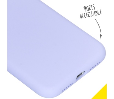 Accezz Liquid Silicone Backcover iPhone Xr - Paars (iPhone Xr) Paars