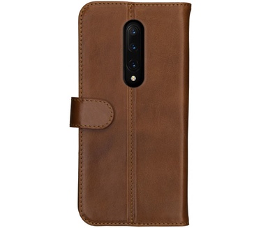 Rosso Deluxe OnePlus 7 Pro Hoesje Echt Leer Book Case Bruin (7 Pro)