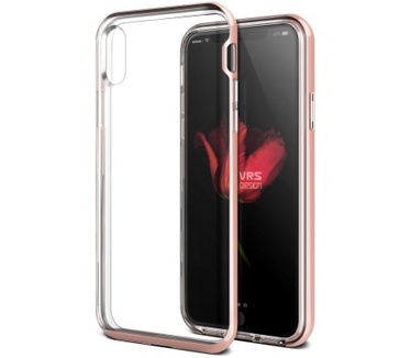 VRS Design Crystal Bumper Apple iPhone X Hoesje Rose Goud