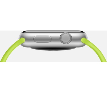 Apple Watch Sport 42mm Zilver - Groen sportbandje Zilver (Groen)