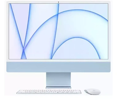Apple iMac 24" (2021) M1, 7-core GPU, 16GB, 512GB ssd (Qwerty toetsenbord), Blauw