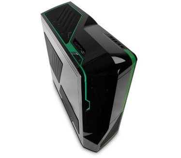 NZXT Phantom Black with Green Stripes