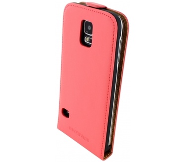 Mobiparts Premium Flip Case Samsung Galaxy S5/S5 Plus Peach Pink