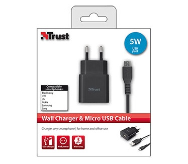 Trust Wall Charger with Micro USB cable
