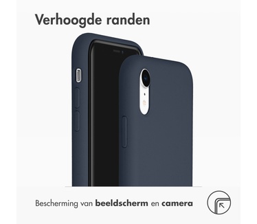 Accezz Liquid Silicone Backcover iPhone Xr - Blauw (iPhone Xr) Blauw