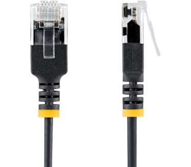 Startech.com 80cm Ultra Dunne CAT6a Netwerkkabel, Zwart, Snagless, UTP, 34AWG Pure Koperdraad, Dunne RJ45 Patchkabel, Fluke Channel Getest
