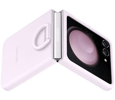 Samsung Galaxy Z Flip5 Silicone Case with Ring Paars