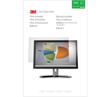 3M Filter anti-schittering voor breedbeeldscherm voor desktop 22" (16:10)