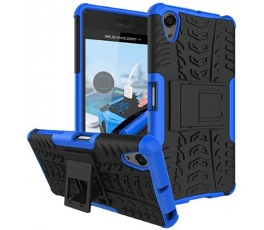 qMust Sony Xperia X Performance Rugged Hybrid Case - Dual Protection - Blue
