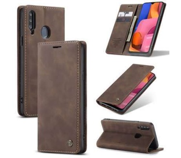 Caseme Samsung Galaxy A11/M11 Retro Wallet Case - Coffee