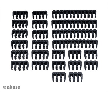Akasa Black cable combs pack, 24-Pin x 4, 8-Pin x 12, 6-Pin x 8