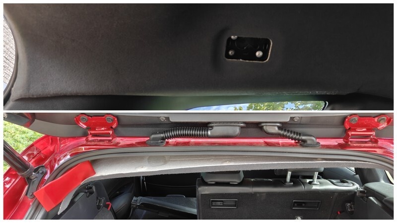 Hemelbekleding losmaken om bij de TPMS/sleutel ontvanger te kunnen komen - Toyota Corolla Hybrid TS