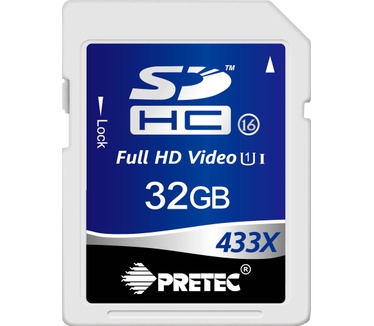 Pretec SD/SDHC/SDXC 32GB SDHC Card 433x Class 16