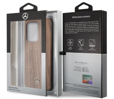 Mercedes-Benz Wood Hard Case - Samsung Galaxy S20 Ultra - Lichtbruin  Bruin