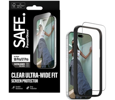 PanzerGlass SAFE. by PanzerGlass® Screen Protector iPhone 2026 Pro | 17 Pro | Ultra-Wide Fit w. EasyAligner