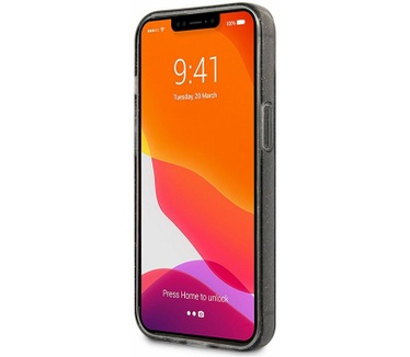 Guess 4G Logo Glitter TPU - Apple iPhone 13 Mini (5.4") - Zwart Zwart