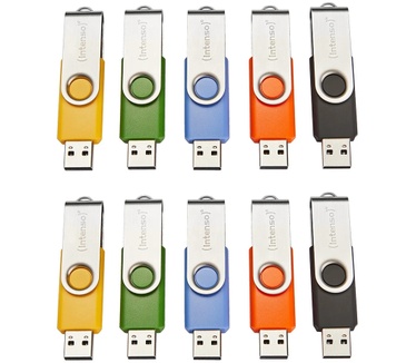 Intenso Basic Line USB 2.0, 10 stuks 4GB Multi-color
