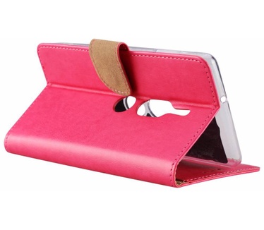Luxe Lederen Bookcase hoesje voor de Sony Xperia XZ2 Premium - Roze (Sony Xperia XZ2 Premium) Roze