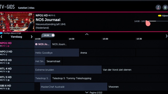 WebOS epg
