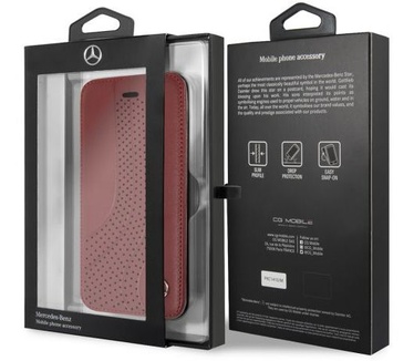 Mercedes-Benz Originele Upward Wave Bookcase voor de Apple iPhone 6 / 6S / 7 / 8 - Rood  Rood