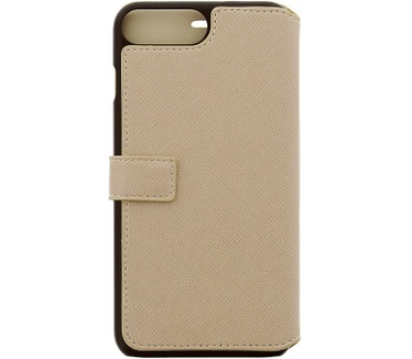 Guess Saffiano PU Leather BookCase - iPhone 7 Plus (5.5") - Beige Beige