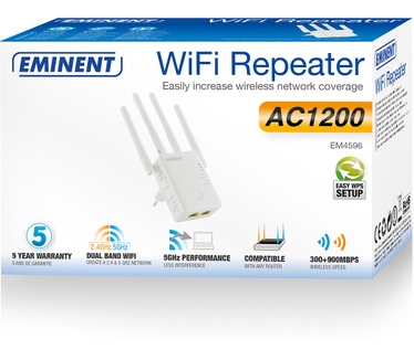 Ewent EM4596 Concurrent AC1200 Dual Band WiFi Repeater