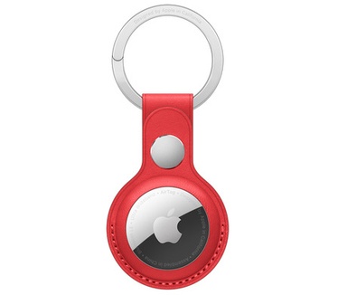 Apple AirTag Sleutelhanger Leer Rood