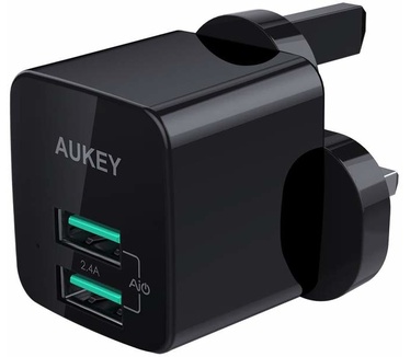 Aukey PA-U32 Mini Lader - 2 USB poorten - Zwart