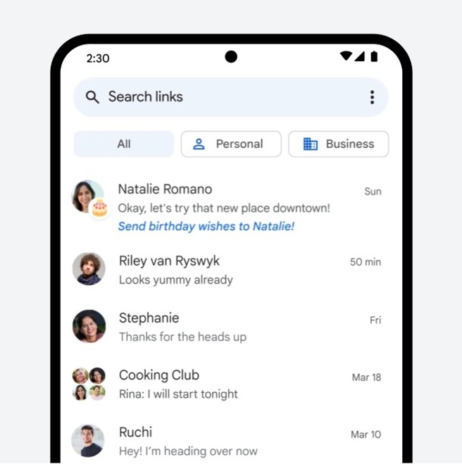 Google Messages-appupdate