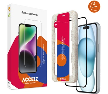 Accezz Triple Strong Full Cover Glass Screenprotector met bio applicator