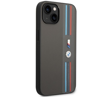 BMW M Tricolor Back Case voor Apple iPhone 14 (6.1") - Grijs Grijs