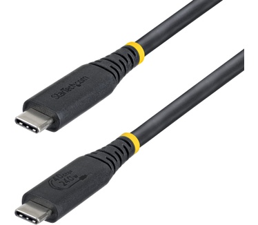 Startech.com 50cm USB4 Kabel, 40Gbps, USB-IF Gecertificeerde USB-C Kabel, 240W PD, 8K 60Hz/4K 240Hz DP2.1 DP40, TPE Mantel, Thunderbolt 4 Compatibel, Zwart