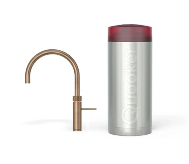 Quooker Fusion Round Messing patina incl. COMBI reservoir