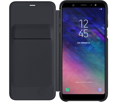 Samsung Galaxy A6+ Wallet Cover (Galaxy A6+) Zwart