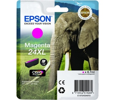 Epson Singlepack Magenta 24XL Claria Photo HD Ink