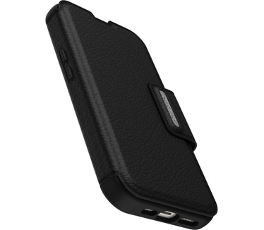 Otterbox OtterBox Strada-hoesje voor iPhone 14 Plus, schokbestendig, valbestendig, lederen folio met kaarthouder, 3x getest volgens militaire standaard, Zwart
