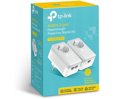 TP-Link AV600 2-poorts Passthrough Powerline Starterskit TL-PA4022P KIT