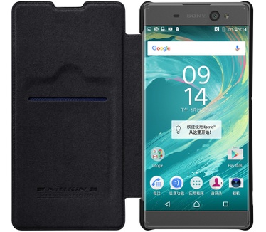 Nillkin Qin PU Leather Book Case - Sony Xperia XA Ultra - Zwart Zwart