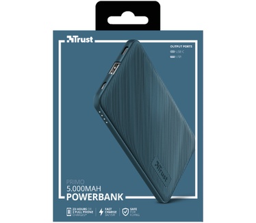 Trust Primo Ultra-thin Powerbank 5.000 mAh Blauw