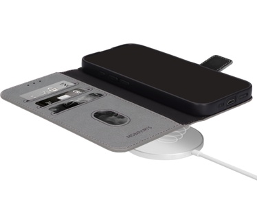 Mobiparts Classic Wallet Case Apple iPhone 16 Pro Max Granite Grey (MagSafe Compatible)