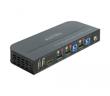 Delock DisplayPort 1.4 KVM Switch 8K 30 Hz with USB 3.0 and Audio