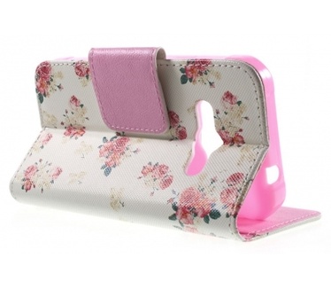 Kees Portemonnee Hoesje Samsung Galaxy Xcover 3 - Bloemen