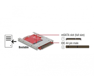 Delock IDE 44 Pin > mSATA 2.5"