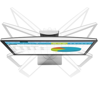 HP EliteDisplay E222 Zilver, Zwart