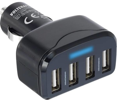Voltcraft CPAS-4800/4 USB-Ladegerät KFZ LKW Ausgangsstrom max. 4800 mA 4 x USB