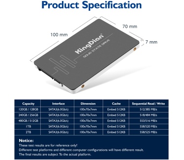 Kingdian SATA3 2.5inch S280 480B 480GB