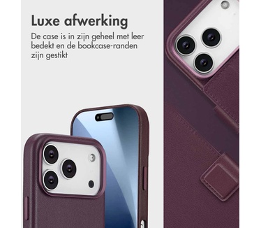 Accezz Leather Bookcase 2-in-1 met MagSafe