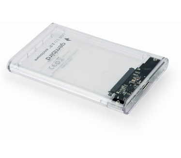Gembird USB 3.0 2.5'' enclosure, for 9.5 mm drive Transparant